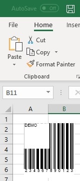 office 365 excel insert code39 barcode