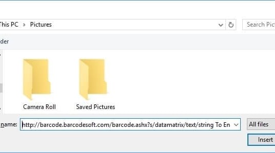 office 365 excel insert Data Matrix barcode