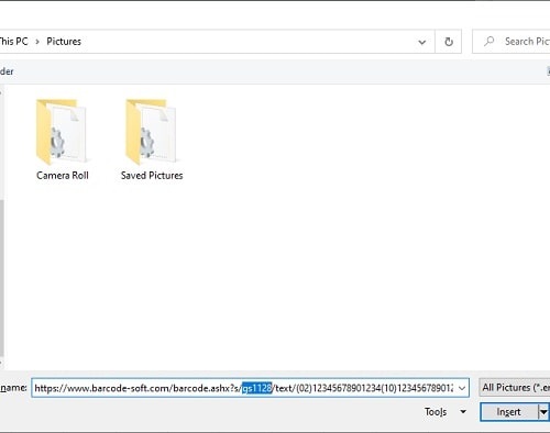 office 365 excel insert GS1128 barcode