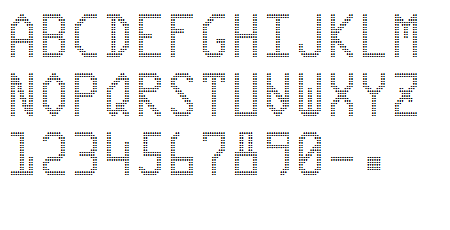 double density semi font character set