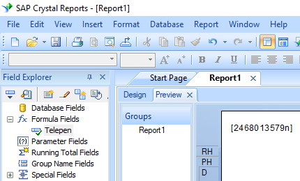 telepen barcode crystal reports formula field